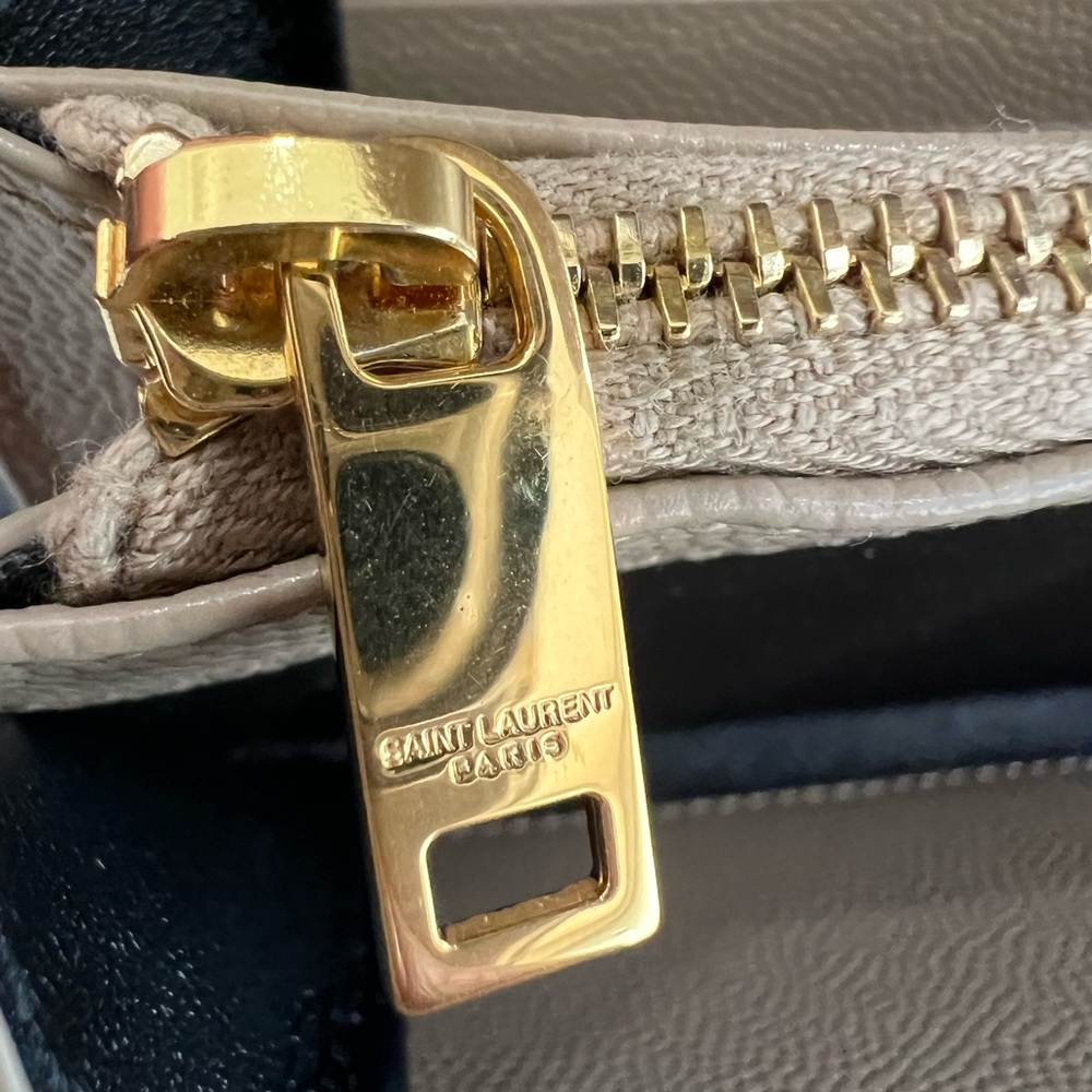 Beige Saint Laurent Cassandre Envelope Flap Wallet on Chain - Picture 13 of 15